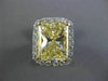 EXTRA LARGE 10.08CT WHITE & FANCY YELLOW DIAMOND 18K 2TONE GOLD ENGAGEMENT RING