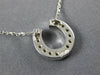 ESTATE .26CT DIAMOND 14KT WHITE GOLD CLASSIC HORSE SHOE LUCKY FUN PENDANT #26969