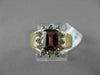 ESTATE 1.65CT DIAMOND & AAA TOURMALINE 14KT YELLOW GOLD SQUARE CUT CLUSTER RING