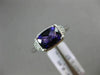 1.62CT DIAMOND & AAA AMETHYST 14KT WHITE GOLD THREE STONE FILIGREE PROMISE RING