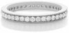 ESTATE .54CT ROUND DIAMOND 14KT WHITE GOLD 3D CLASSIC ETERNITY ANNIVERSARY RING