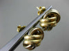 ESTATE 14KT WHITE & YELLOW GOLD 3D MATTE & SHINY LOVE KNOT STUD EARRINGS #25022