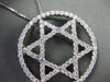 ESTATE EXTRA LARGE 2.68CT DIAMOND 14KT WHITE GOLD STAR OF DAVID PENDANT #ELV15
