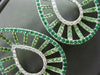 ESTATE LARGE .85CT DIAMOND & MULTI GEM 14KT WHITE GOLD FILIGREE CLIP ON EARRINGS