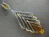ESTATE EXTRA LARGE 1.72CT WHITE & FANCY YELLOW DIAMOND 18KT 2 TONE GOLD PENDANT