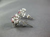 2CT DIAMOND & AAA PINK SAPPHIRE 14K WHITE GOLD OVAL & ROUND FLOWER STUD EARRINGS