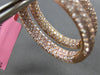 LARGE 6.08CT PINK DIAMOND 18KT ROSE GOLD MULTI ROW INSIDE OUT HANGING EARRINGS