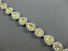 ESTATE 12.37CT WHITE & FANCY YELLOW DIAMOND 18K 2 TONE GOLD LOVE TENNIS BRACELET