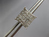 ESTATE LARGE 2CT DIAMOND 14KT WHITE GOLD PRINCESS INVISIBLE SQUARE STUD EARRINGS