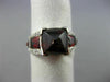 ESTATE 9.28CT DIAMOND & AAA GARNET 14K WHITE GOLD 3D PYRAMID COCKTAIL RING #2040