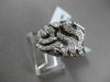 ESTATE WIDE 1.20CT DIAMOND 18KT BLACK & WHITE GOLD 3D FILIGREE COCKTAIL FUN RING