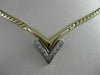 ESTATE DIAMOND 14KT WHITE & YELLOW GOLD OPEN V SHAPE ARROW NECKLACE 16.5" #20744