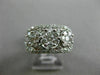 ESTATE WIDE 1.36CT DIAMOND 18KT WHITE GOLD FLOWER PAST PRESENT FUTURE LOVE RING