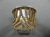 ESTATE LARGE 1.01CT DIAMOND 18KT ROSE GOLD MULTI ROW OPEN FILIGREE COCKTAIL RING