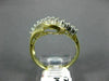ESTATE LARGE 1.10CT DIAMOND 14KT WHITE & YELLOW GOLD WAVE SWIRL FUN RING #17141