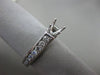 ESTATE .62CT DIAMOND 14KT WHITE GOLD 4 PRONG CHANNEL SEMI MOUNT ENGAGEMENT RING