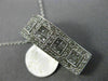 ESTATE LARGE 1.0CT ROUND & PRINCESS DIAMOND 14KT WHITE GOLD RECTANGULAR PENDANT