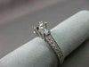 ESTATE .50CT DIAMOND 14KT WHITE GOLD 3 STONE SEMI MOUNT ENGAGEMENT RING #22429