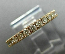 ESTATE .43CT DIAMOND 14KT ROSE GOLD 3D CLASSIC SEMI ETERNITY ANNIVERSARY RING