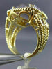 ESTATE LARGE 10.93CT DIAMOND & AAA AMETHYST 14KT YELLOW GOLD ROPE FILIGREE RING