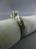 ANTIQUE .52CT OLD MINE DIAMOND 18KT WHITE GOLD 3D FILIGREE ENGAGEMENT RING #9318