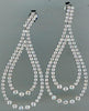 ESTATE LARGE 1.29CT DIAMOND 14K WHITE GOLD DOUBLE TEAR DROP FUN HANGING EARRINGS