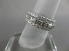 ANTIQUE WIDE 2.55CTW DIAMOND ROUND EMERALD 14KT WHITE GOLD ETERNITY RING #19610