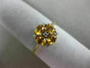 ESTATE .65CT ROUND DIAMOND & AAA OVAL CITRINE 14K YELLOW GOLD FLOWER SQUARE RING