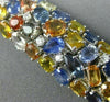ESTATE MASSIVE 68.77CT DIAMOND & MULTI COLOR SAPPHIRE 18K WHITE GOLD 3D BRACELET