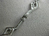 ANTIQUE 1CT DIAMOND 14K WHITE GOLD 3D CLASSIC LINK ITALIAN NECKLACE #15797