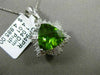 ESTATE WIDE 5.05CT DIAMOND & PERIDOT 14K WHITE GOLD MULTI SHAPE FLOATING PENDANT