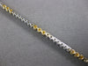 ESTATE 1.37CT DIAMOND 14KT 2 TONE GOLD 3D MULTI BEAD BY THE YARD TENNIS BRACELET