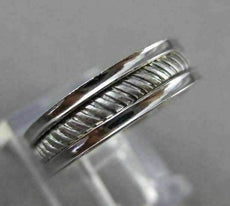 ESTATE WIDE 14KT WHITE GOLD ROPE & SHINY WEDDING ANNIVERSARY RING 5mm #23163