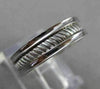 ESTATE WIDE 14KT WHITE GOLD ROPE & SHINY WEDDING ANNIVERSARY RING 5mm #23163