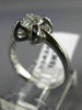 ESTATE .57CT DIAMOND 18K WHITE GOLD 3D SOLITAIRE X LOVE ENGAGEMENT RING #6424