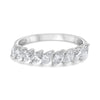 .90CT DIAMOND 14KT WHITE GOLD 3D MARQUISE SEMI ETERNITY WEDDING ANNIVERSARY RING
