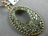 ESTATE LARGE 1.82CT MULTI COLOR DIAMOND 18KT ROSE & BLACK GOLD FLOATING PENDANT