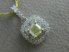 ESTATE .79CT WHITE & FANCY YELLOW DIAMOND 18K 2 TONE GOLD 3D DOUBLE HALO PENDANT