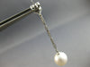 ESTATE LARGE .42CT DIAMOND & AAA SOUTH SEA PEARL 18K WHITE GOLD 3D CHANDELIER EARRINGS