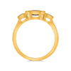 2.06CT DIAMOND AAA RUBY 14KT YELLOW GOLD EMERALD CUT ROUND BEZEL ENGAGEMENT RING