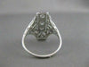 ANTIQUE .45CT OLD MINE DIAMOND PLATINUM 3 STONE FILIGREE ENGAGEMENT RING #20968