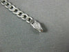 ESTATE LONG 14KT WHITE GOLD 3D SQUARE LINK SOLID ITALIAN ANKLE BRACELET #23674