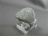 ESTATE MASSIVE 1.89CT DIAMOND 18KT WHITE GOLD 3D PAVE CIRCULAR COCKTAIL RING VVS