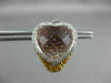 LARGE 15.01CT WHITE & FANCY YELLOW DIAMOND & QUARTZ 14KT WHITE GOLD 3D EARRINGS