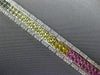 ESTATE 15.07CT DIAMOND & MULTI COLOR SAPPHIRE 14KT WHITE GOLD MULTI ROW BRACELET