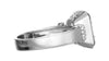 LARGE 1.10CT DIAMOND 18K WHITE GOLD ROUND & BAGUETTE CLUSTER SQUARE OCTAGON RING