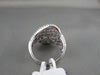 ANTIQUE WIDE 2.15CT DIAMOND 18KT WHITE GOLD FILIGREE MULTI ROW ANNIVERSARY RING