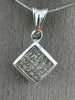 ESTATE .55CT PRINCESS DIAMOND 14KT WHITE GOLD SQUARE INVISIBLE FLOATING PENDANT