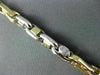 ESTATE WIDE 14K WHITE & YELLOW GOLD 3D SOLID HANDCRAFTED ITALIAN BRACELET #22788