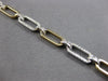 1.08CT DIAMOND 14KT 2 TONE GOLD 3D ROUND OVAL LINK BY THE YARD TENNIS BRACELET